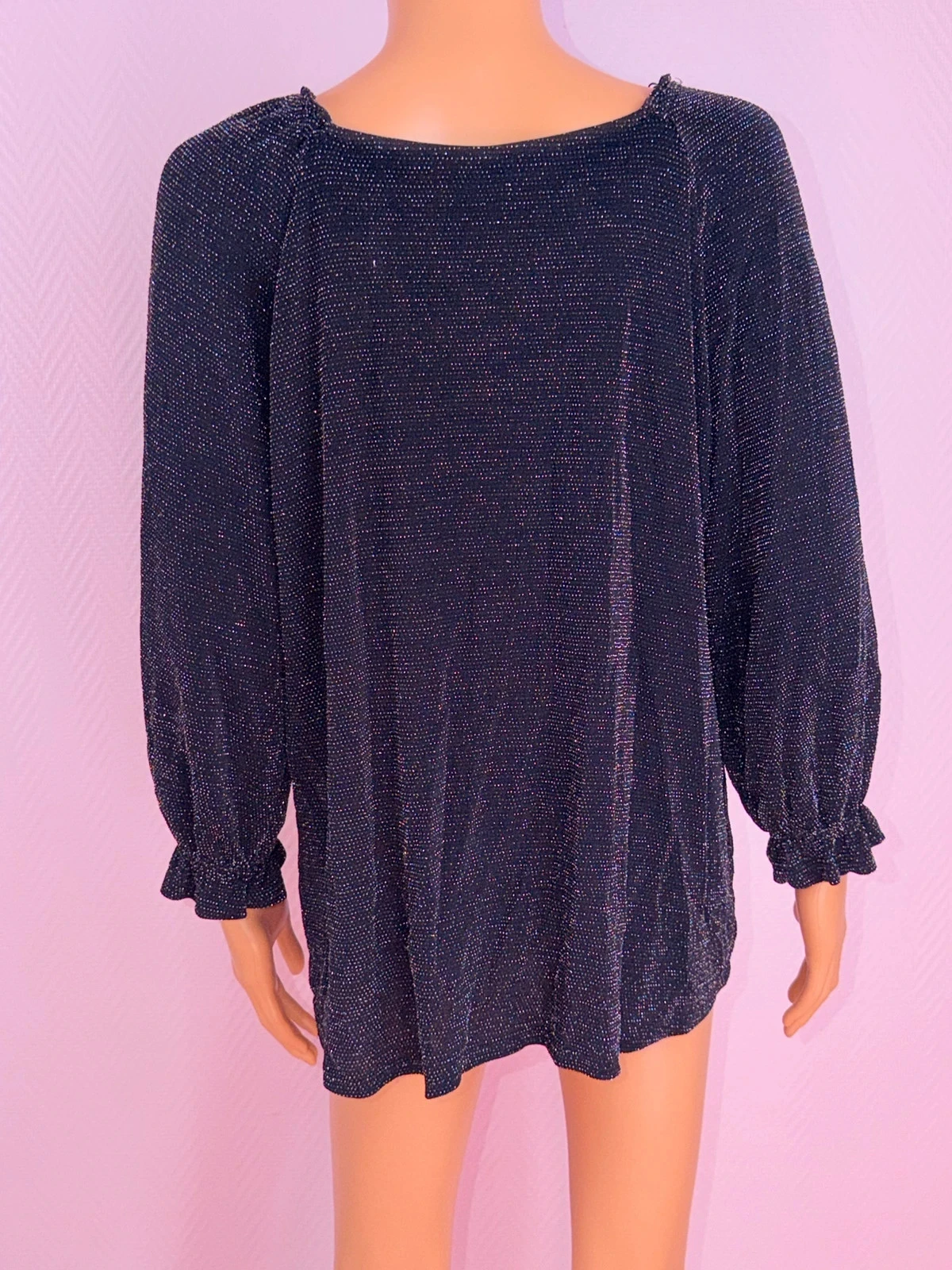 Top feminino preto brilhante cor nunca usado – photo 10